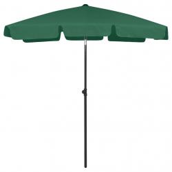 Parasol de plage vert 180x120 cm