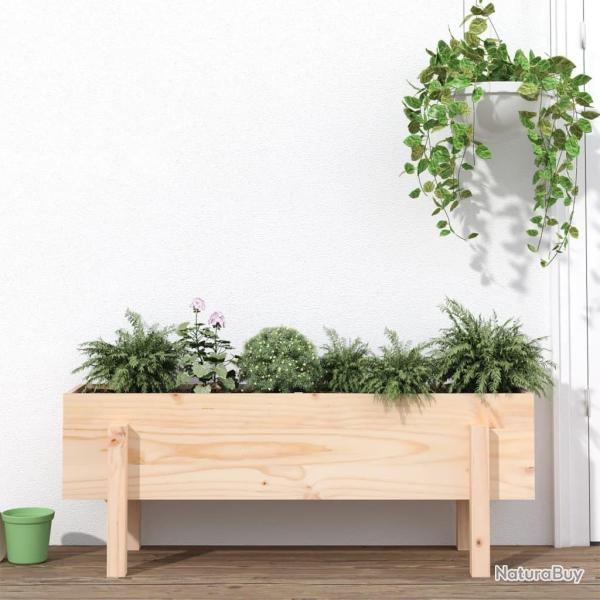 Lit surlev de jardin 101x30x38 cm bois de pin massif