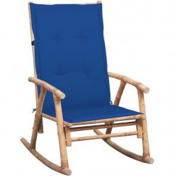 Chaise à bascule avec coussin Bambou