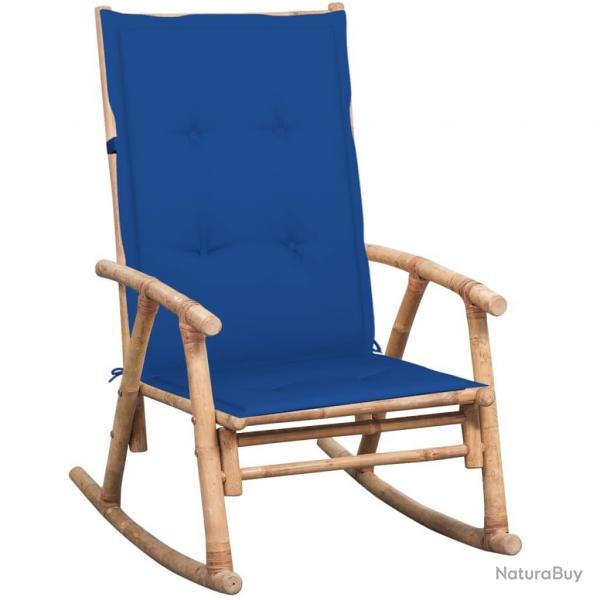 Chaise  bascule avec coussin Bambou