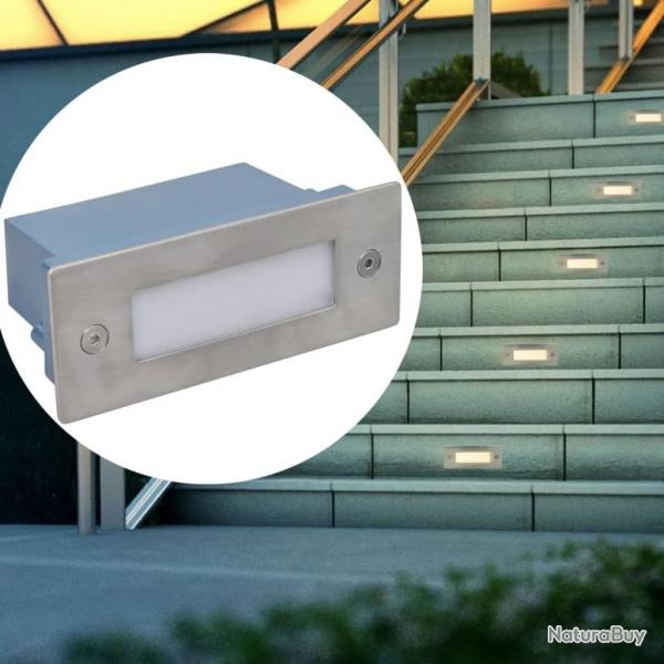 Lampes LED encastre d'escalier 12 pcs 44x111x56 mm