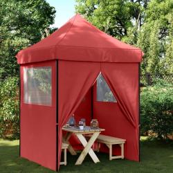 Tente de réception pliable escamotable avec 4 parois latérales