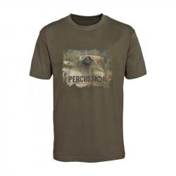 PERCUSSION T SHIRT SERIGRAPHIE CHASSE 2XL