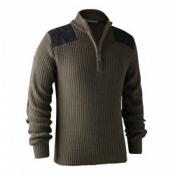 DEERHUNTER PULL A COL ZIPPE ROGALAND BROWN M