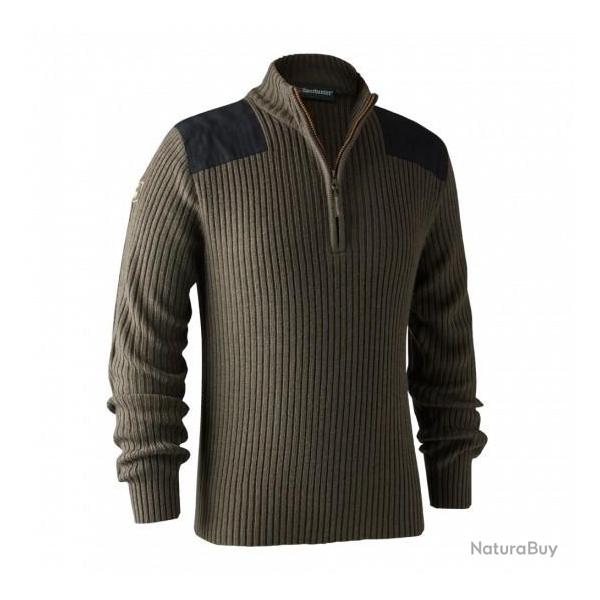 DEERHUNTER PULL A COL ZIPPE ROGALAND BROWN M