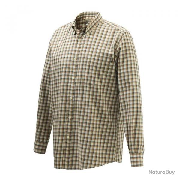 BERETTA CHEMISE WOOD BUTTON BEIGE ET RUST