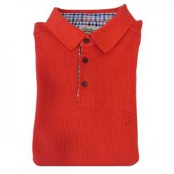 LOVERGREEN SWEAT COL BOUTONNE CERISE 3XL