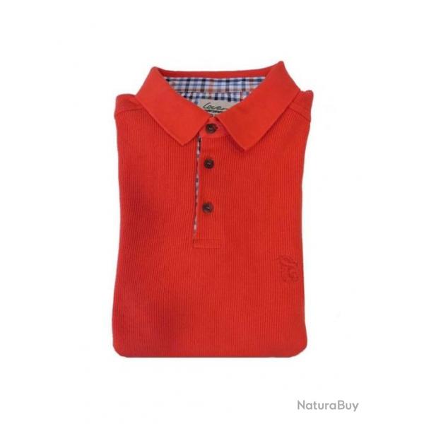 LOVERGREEN SWEAT COL BOUTONNE CERISE 3XL