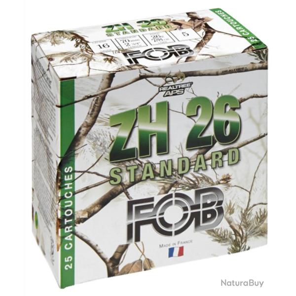 Cartouches de chasse acier FOB ZH26 standard cal.16 26gr par 25