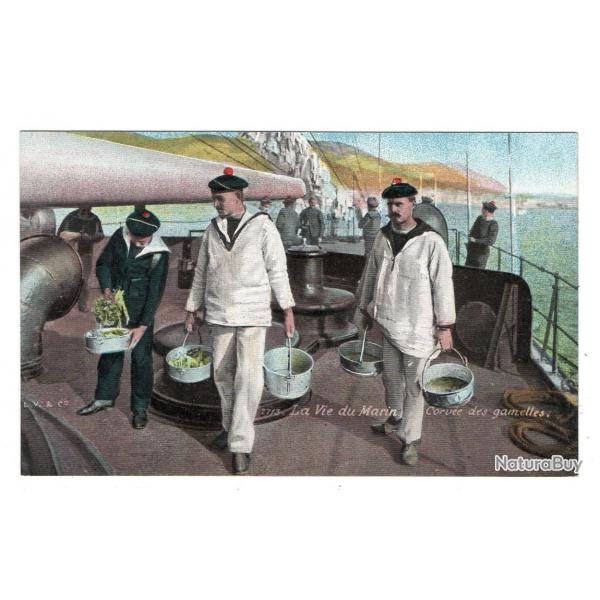 CPA - Marine Militaire -La Vie Marin Corve des gamelle  N1625