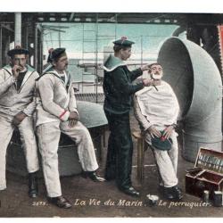 CPA - Marine Militaire -La Vie Marin Le perruquier N°3063