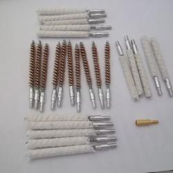 Ecouvillons de nettoyage coton et brosses métal