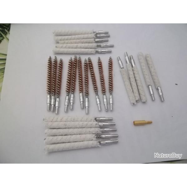 Ecouvillons de nettoyage coton et brosses mtal