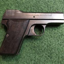 RARE - Pistolet semi-automatique BECKER & HOLLÄNDER mod. Beholla - Cal. 7,65 Browning (Occasion révi
