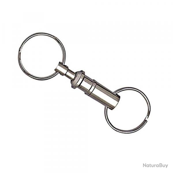 Attache rapide porte-cles chromee