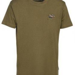 Tee-shirt uni brodé sanglier Kaki PERCUSSION-4XL