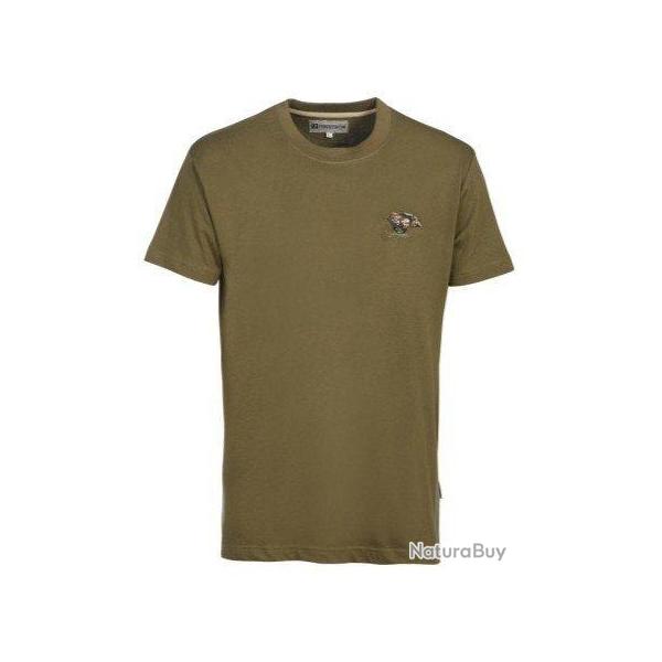 Tee-shirt uni brod sanglier Kaki PERCUSSION-4XL