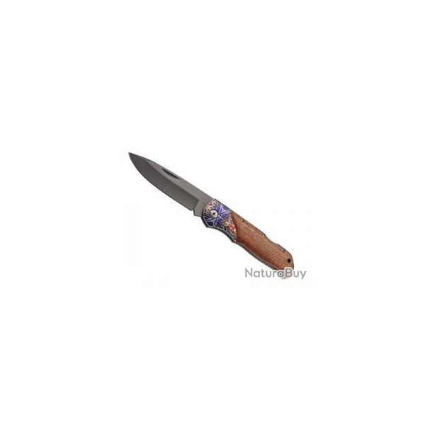 Couteau Hertbertz COCOBOLO INOX  lame acier 420 revtement titane  cran