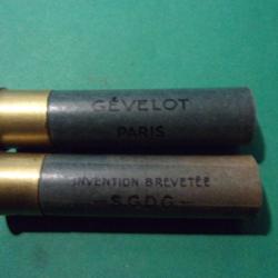 2 Douilles ancienne en carton en cal: 28 neuves et amorcées, Gevelot Paris