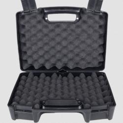MALLETTE ARME DE POING, FERMETURE 2 ATTACHES, MOUSSE ALVEOLEE, 37,5X28X13 CM