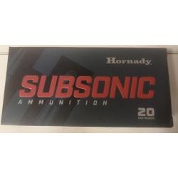 CARTOUCHES HORNADY 45-70 GVT 410GR SUB-X SUBSONIC