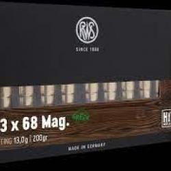 Munitions RWS 10.3x68 Mag Hit Green 13g 200gr x2 boites