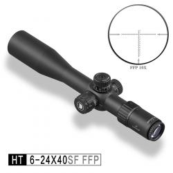 Lunette de visée Discovery HT 6-24X40SF Grossissement 6-24x FFP Réticule gravé Étanche Antibué