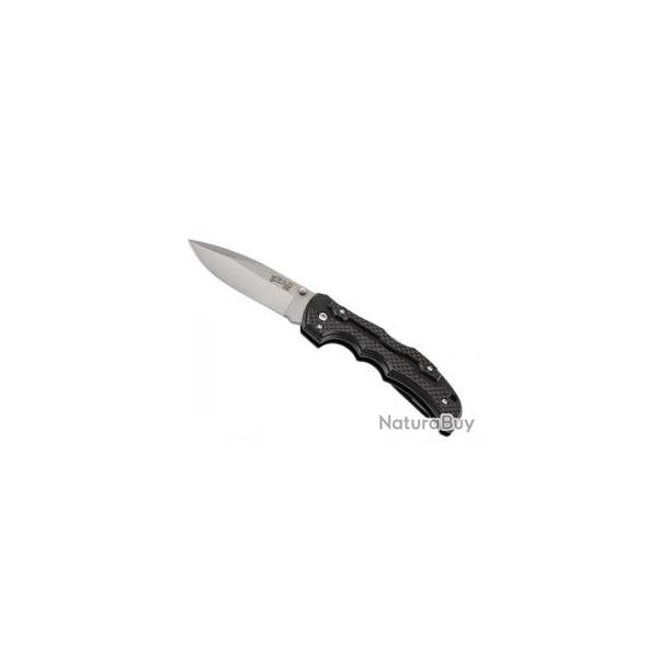 Couteau Herbertz  SELEKTION G10/F.CARBONE INOX lame acier 440 sabl  cran et  bouton double