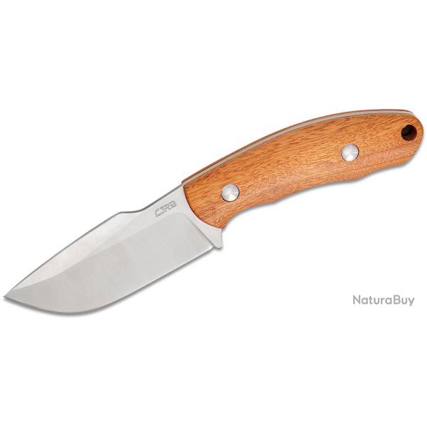Couteau CJRB Mutt Wood Lame Harpoon Drop Point AR-RPM9 Manche Bois tui Kydex J1958WD