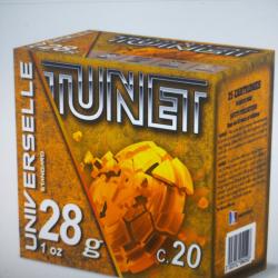 Carton de 250 cartouche de ball Trap tunet universelle calibre 20 plomb de 7.5 28g