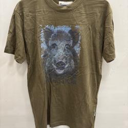 !! NEUF !! TEE SHIRT SERIGRAPHIE SANGLIER CHASSE taille M
