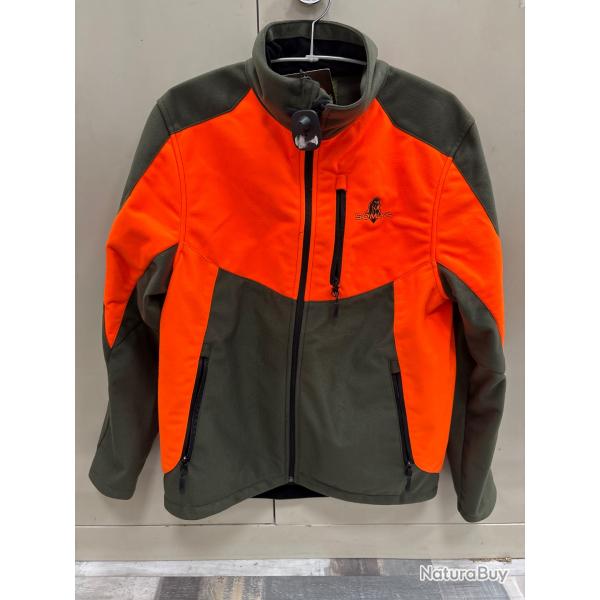 !! NEUF !! BLOUSON SOMLYS SOFTSHELL ORANGE/VERT TAILLE S