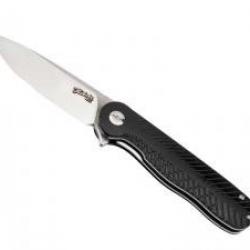 Couteau Herbertz  SELEKTION G10 NOIR lame acier D2 satiné avec « flipper »