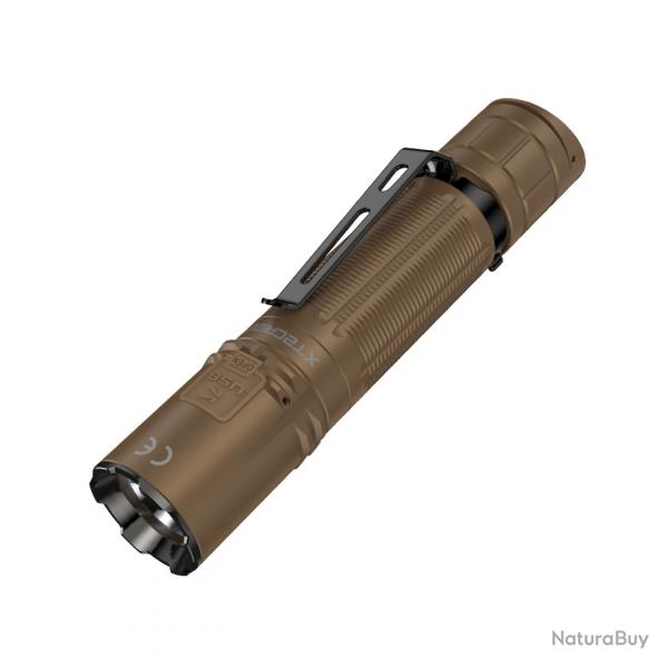 LAMPE KLARUS XT2CR PRO TAN + CONTACTEUR DEPORT + MONTAGE DEPORT RAIL PICATINNY