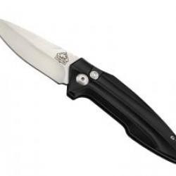Couteau automatique Puma tec  INOX lame noire acier 3Cr13 Livré en coffret avec étui nylon noir