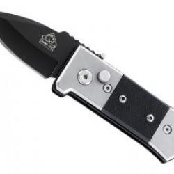 Couteau automatique Puma tec  ACIER/G10 INOX lame noire acier 420
