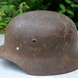 Casque allemand LW LUFTWAFFE armée de l'air modèle 1940 - provenance NORMANDIE 1944 - DIV25CSQ001