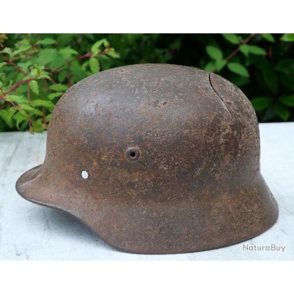 Casque allemand LW LUFTWAFFE arme de l'air modle 1940 - provenance NORMANDIE 1944 - DIV25CSQ001
