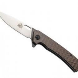 Couteau  Puma tec  FIBRE DE CARBONE INOX lame à trou acier 420 avec « flipper »