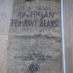 sac US Ww2 haricots blanc plan Marshall reconstruction de l'Europe
