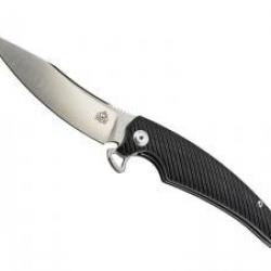 Couteau  Puma tec  G10 NOIR INOX 13CM lame acier 420 avec « flipper »