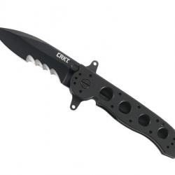 Couteau CRKT M21-12SF lame semi-dentée acier 1.4116 revêtement nitrure de titane noir avec « flipper