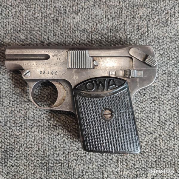 Pistolet semi automatique OWA calibre 6,35