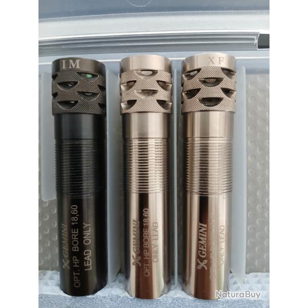 LOT DE 3 CHOKES GEMINI PORTED POUR BERETTA OPTIMA HP