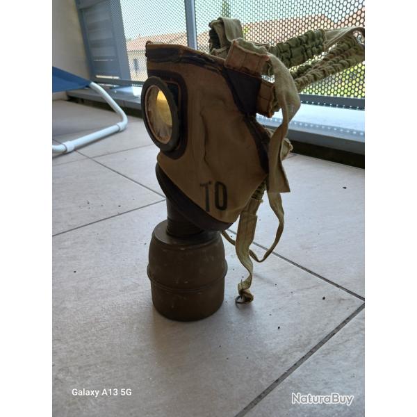 Masque  gaz arme franaise de la 2 guerre mondiale dat de 1938.