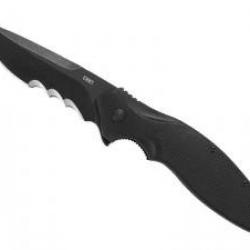 Couteau CRKT SHENANIGAN lame à dents acier 1.4116 finition « blackwash »