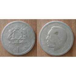 Maroc 1 Dirham 1974 1394 Piece