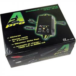 CHARGEUR BATTERIE A2 PRO  - Chargeur rapide NiCd ou NiMh - Multi adaptateurs
