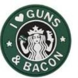 PATCH PVC LOVE GUN AND BACON GREEN