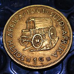 Afrique du sud piece de 1C 1961 (Jan Van Riebeek) diametre 30,9mm